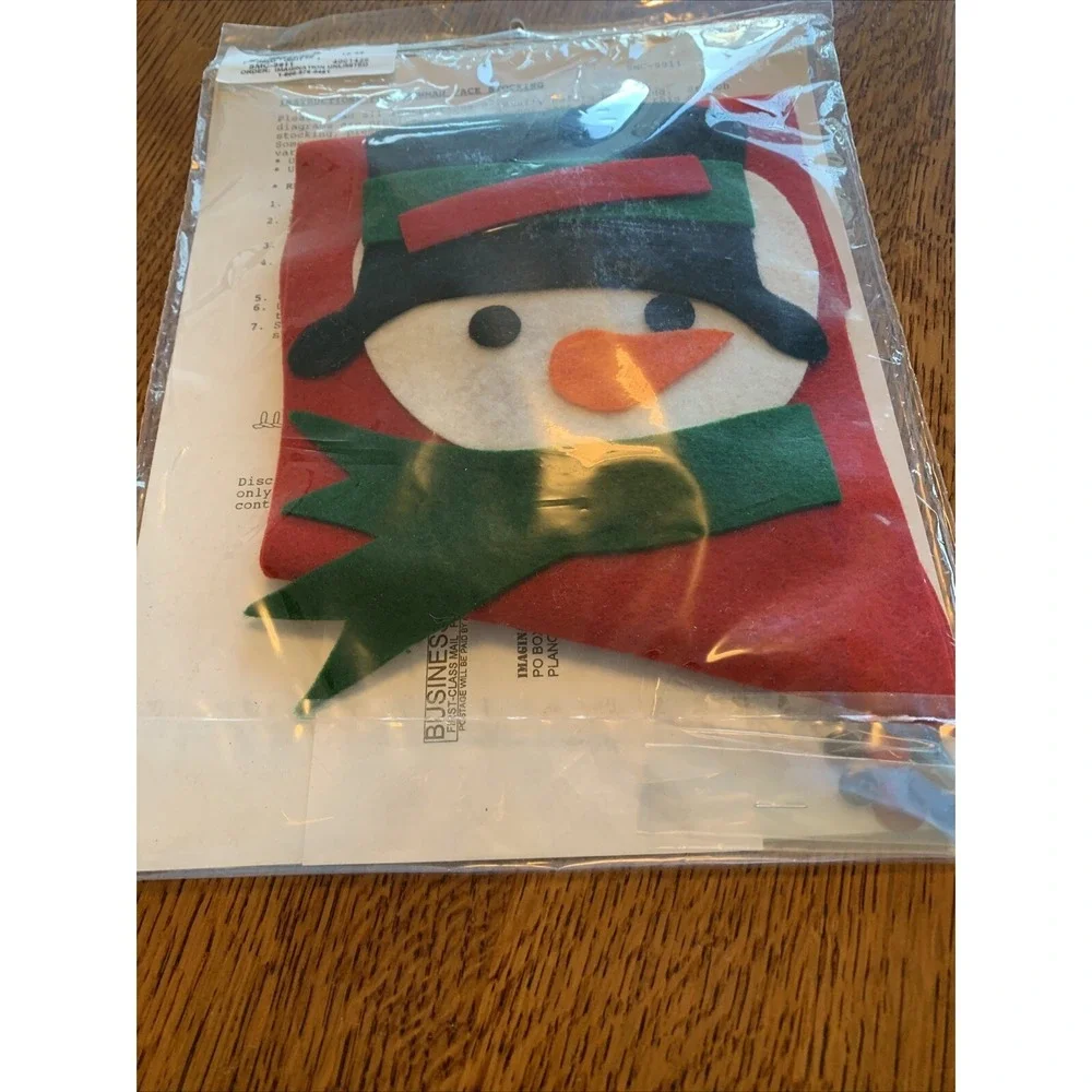 Bernat Snowman Christmas Pre-cut‎ Felt Stocking Kit Full Size 18